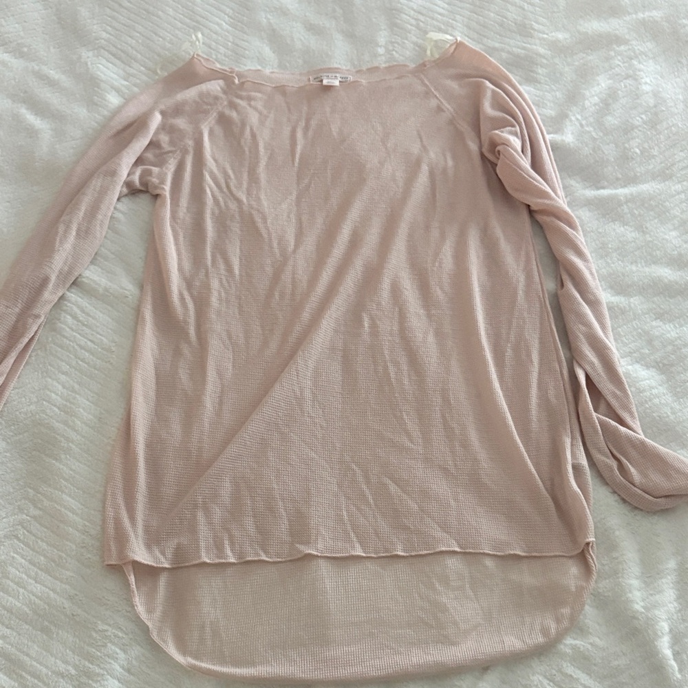 Melrose and Market Soft Pink Long Sleeve Top